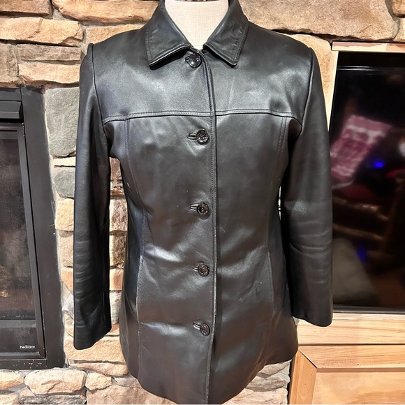 Wilson Pelle studio Black Leather Jacket men’s‎ large